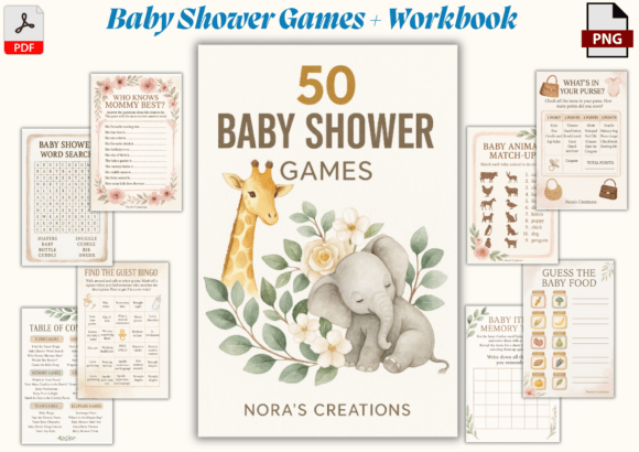 Download 🌸 48 Baby Shower Games Bundle - Shower Collection