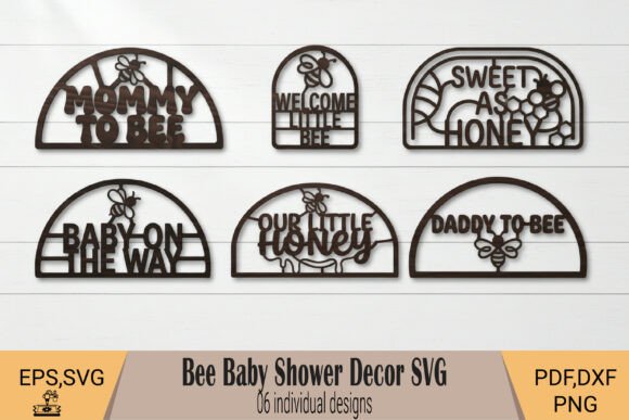 Download Bee Baby Shower Wall Decor SVG - Shower Collection