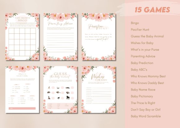 Download Baby Shower Bundle - Floral Baby Shower - Shower Collection