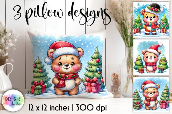 Download Cute Christmas Bear Illustrations - Bear illustration Collection