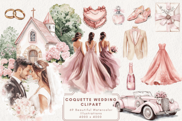 Download Coquette Wedding Clipart - Wedding Collection