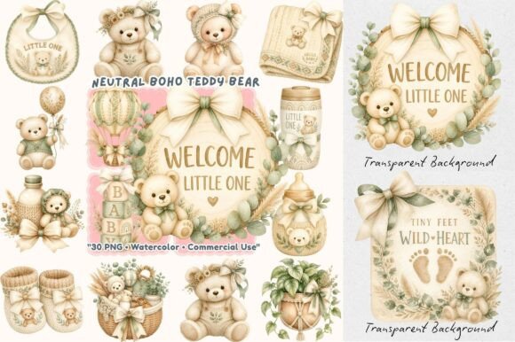 Download Boho Teddy Bear Gender Neutral Baby - Boho teddy bear Collection