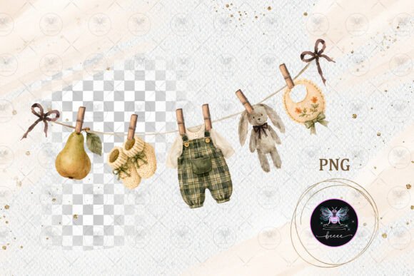 Download Vintage Autumn Baby Shower Clipart - Shower Collection