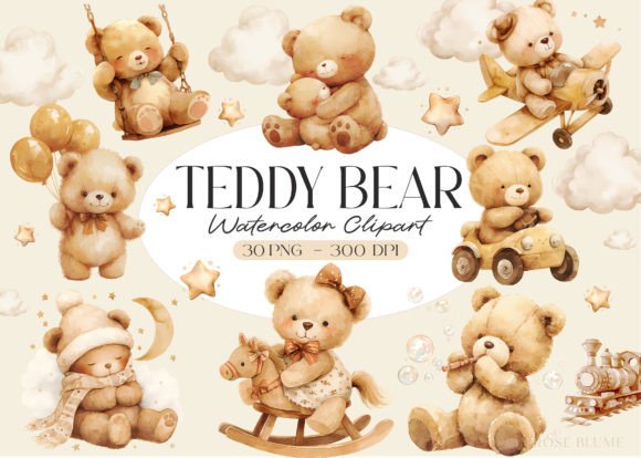 Download Boho Teddy Bear Baby Shower Clipart - Shower Collection