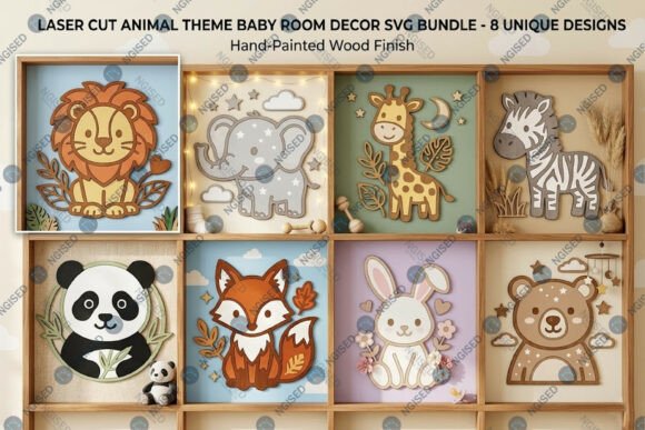 Download Animal Theme Baby Room Decor SVG Bundle - Baby room decor Collection